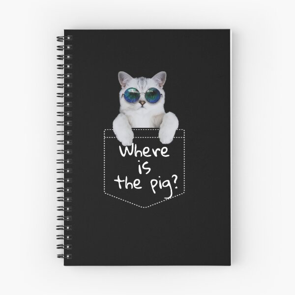 Item preview, Where Is The Pig? Cat in Pocket designed and sold by NostalgicLatin.