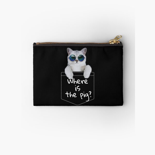 Item preview, Where Is The Pig? Cat in Pocket designed and sold by NostalgicLatin.