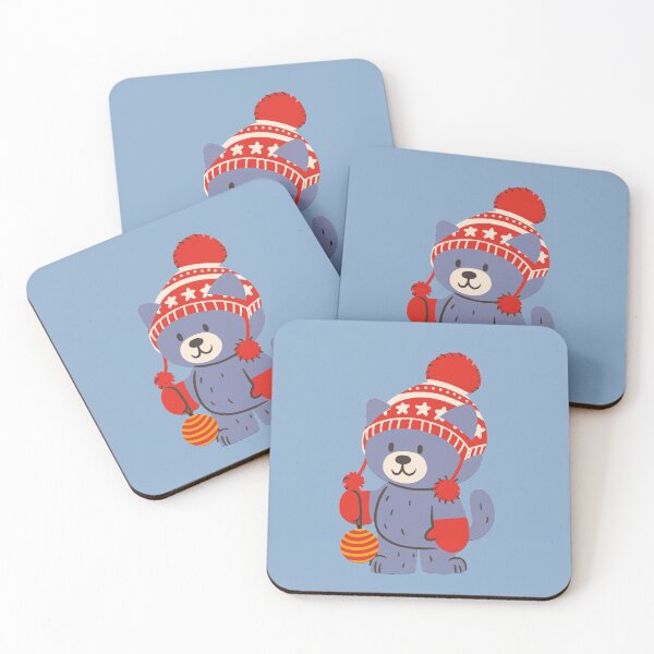 Item preview, Merry Christmask for Kids , Cute Cat Baby Blue designed and sold by JessyDesigns.
