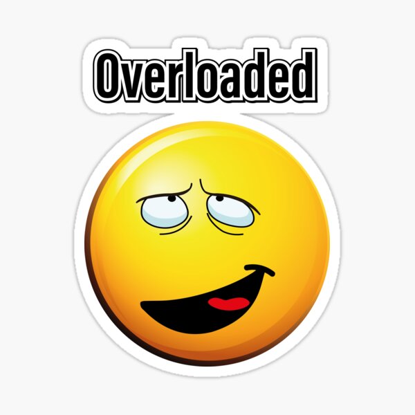 Item preview, Funny "Overloaded" Emoji designed and sold by jfcreations.
