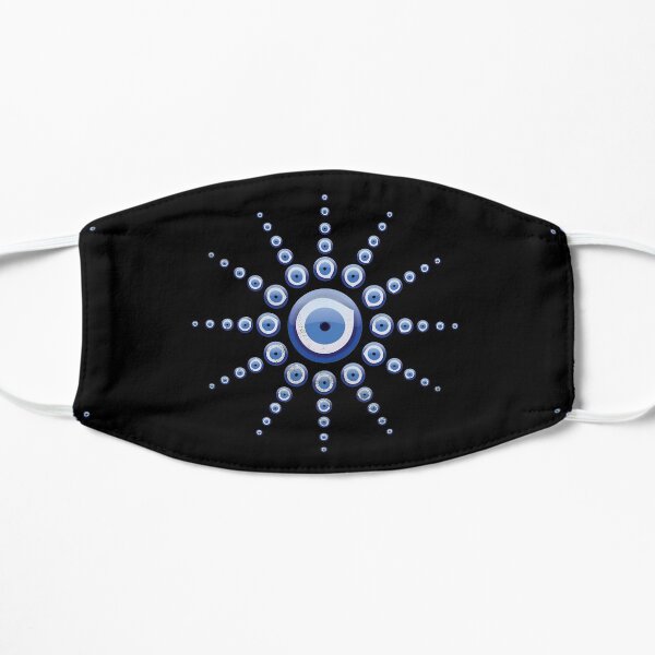 Evil Eye Protection Against Evil Spirits Charm Talisman Blue Star Flat Mask