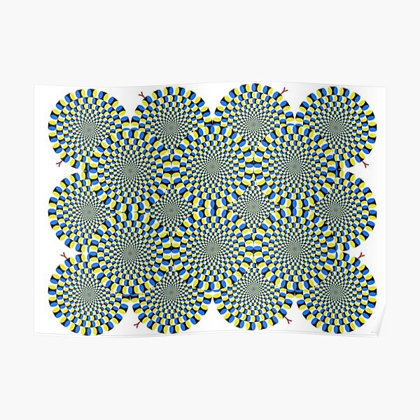 The "Rotating Snakes" Illusion Poster