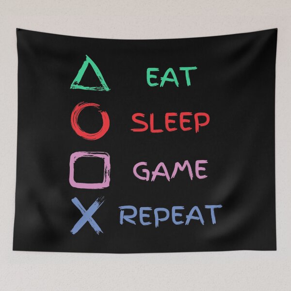 Item preview, Eat Sleep Game Repeat designed and sold by vibrantyy.