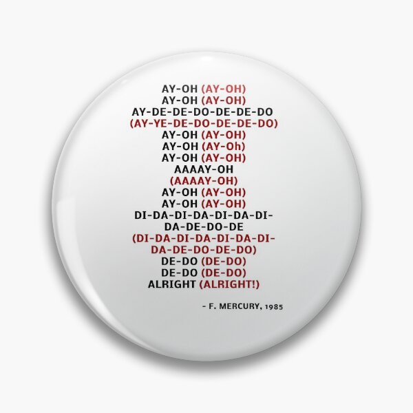 Item preview, Freddie Mercury AY-OH Live Aid designed and sold by Millie Furmston.