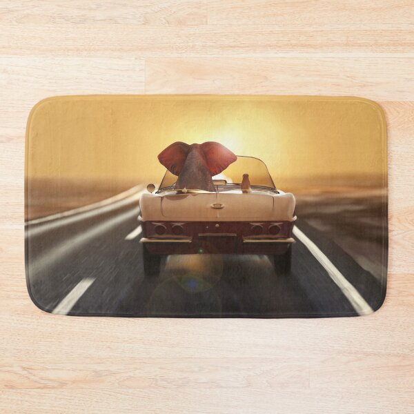 Item preview, elephant and dog travel by car designed and sold by Mike Kiev art.