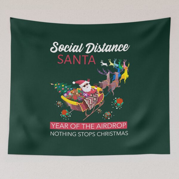 Item preview, Social Distance Santa, Pandemic Christmas designed and sold by sableandshadow.