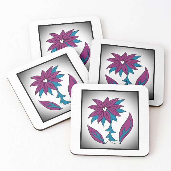 Item preview, FLWR 18 DarkPink/PaleBlue designed and sold by EddieGarland.
