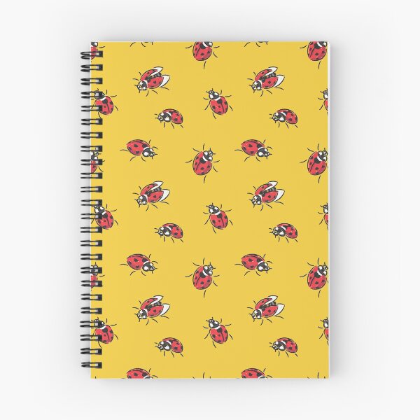 Item preview, Red ladybugs pattern yellow designed and sold by AleksOrel.