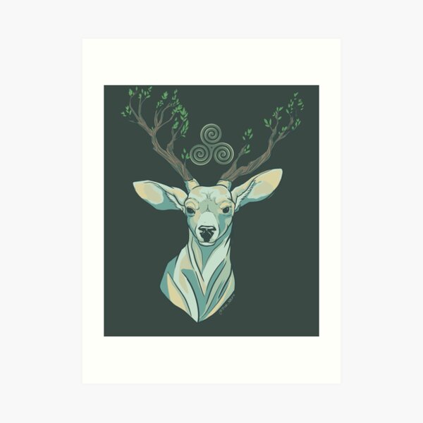 Limited Edition Print Lord Of The Forest Stag Yellow Celtic Celtic Design Irish Art Ireland Wall Art Celtic Art Prints Home Living Sultraline Id