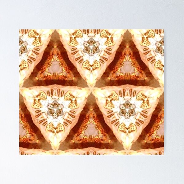 Item preview, THOUTMOSIS 1 pattern oriental triangles pyramids golden gold brown marron sun designed and sold by dragonemma.