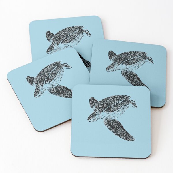 Item preview, Leatherback Sea Turtle Black Print designed and sold by designsasstultd.
