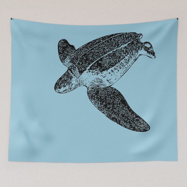 Item preview, Leatherback Sea Turtle Black Print designed and sold by designsasstultd.