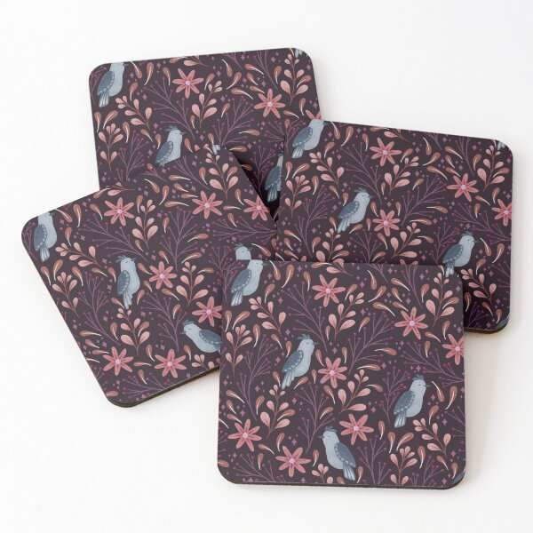 Artikelvorschau, Folk Art Birds | Dark Palette entworfen und verkauft von RebeccaFlaherty.