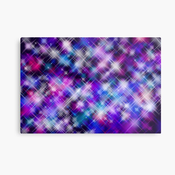 Blue purple and Pink sparkles Metal Print