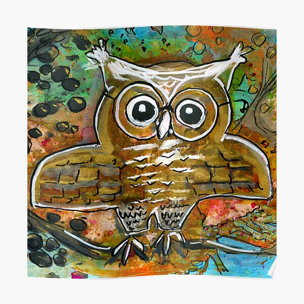 Bird With Glasses Posters Redbubble