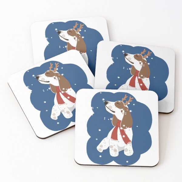 Item preview, It’s a very spaniel Christmas! In navy! With snow! (LN) designed and sold by MeerkatCreative.