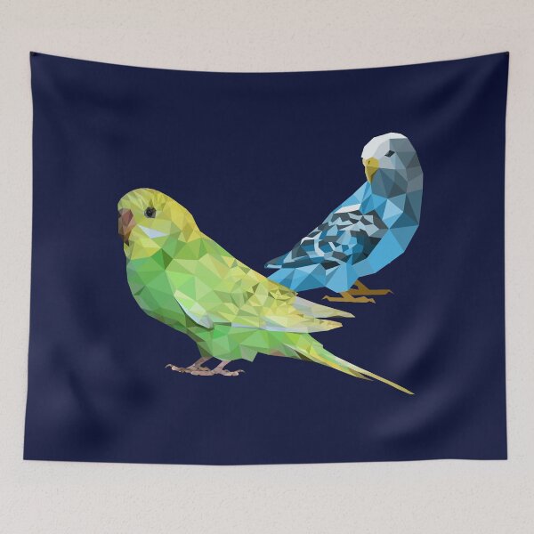 Item preview, Geometric parakeets designed and sold by Vectoraw.
