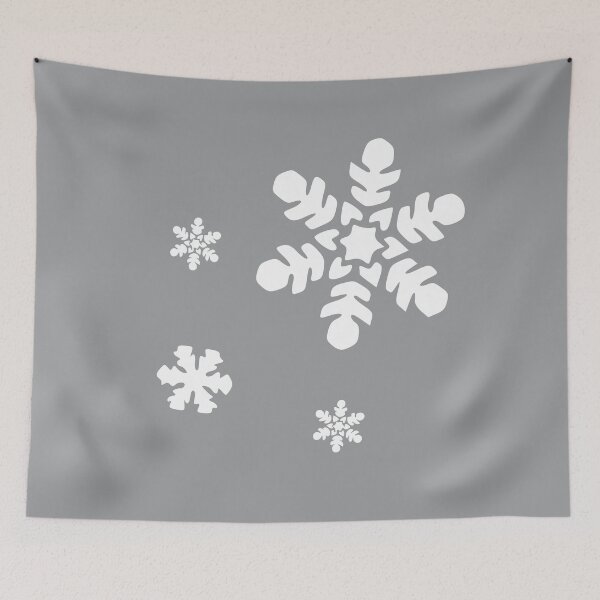 Item preview, Christmas snowflakes gray white. Xmas pattern. Quarantine Christmas Decor designed and sold by ArtBIU.