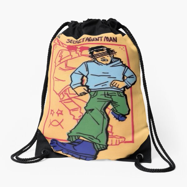 Secret Agent Man Drawstring Bag