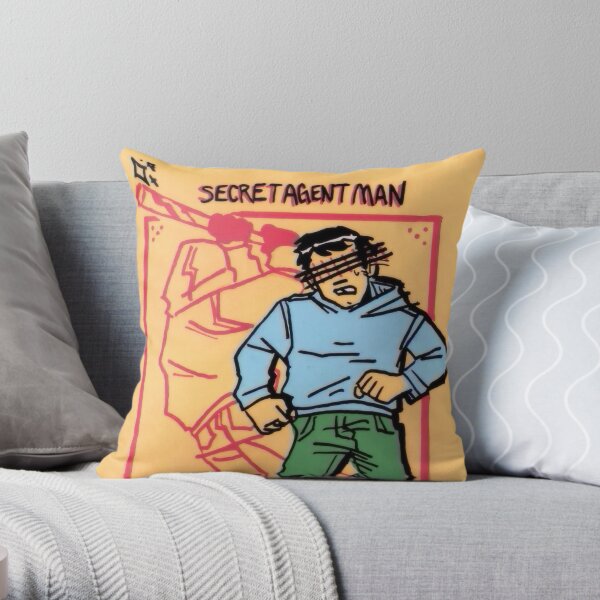 Secret Agent Man Throw Pillow