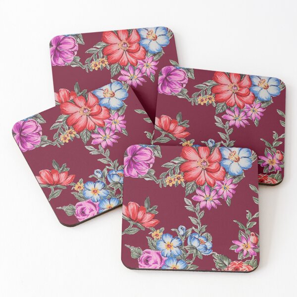 Item preview, Roses on Wine Ground designed and sold by Leslie Rogers Todder.