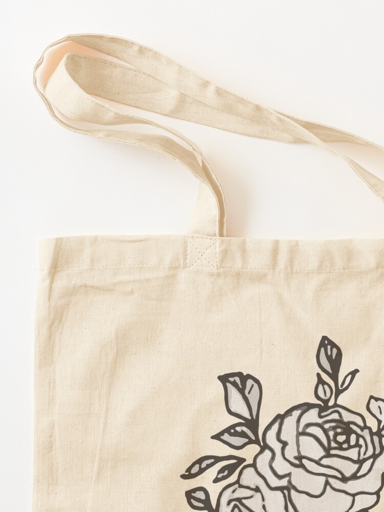 Floral one line drawing - Rose Tote Bag