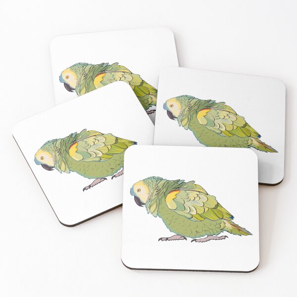 Item preview, Puffed Blue Fronted Amazon Parrot designed and sold by Zurickdesigns.