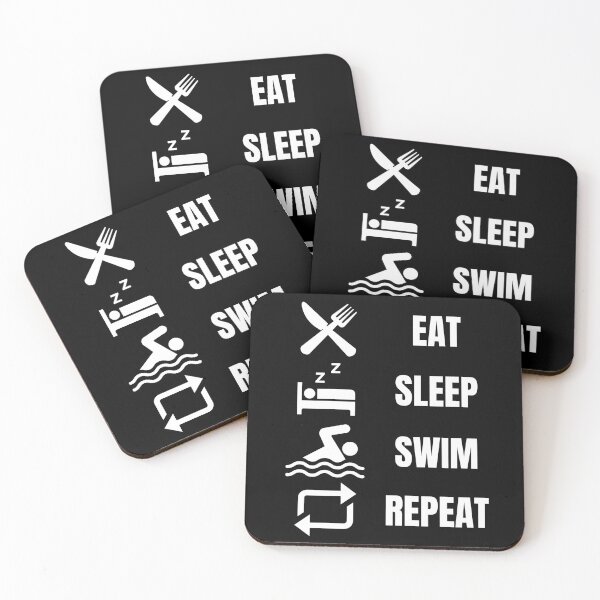 Item preview, Eat Sleep Swim Repeat designed and sold by vibrantyy.