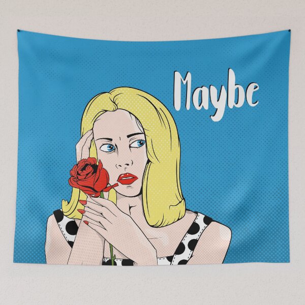Item preview, Maybe Retro Poster designed and sold by piedaydesigns.