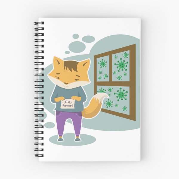 Item preview, Foxy says: Stay home designed and sold by Iryna Pakhomova.