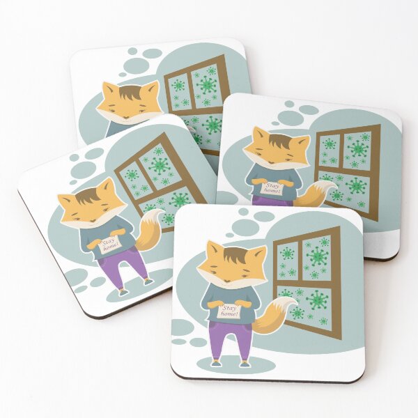 Item preview, Foxy says: Stay home designed and sold by Iryna Pakhomova.