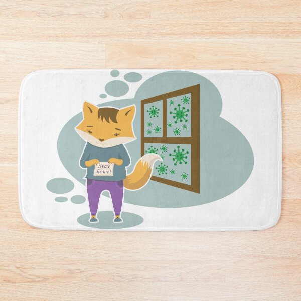 Item preview, Foxy says: Stay home designed and sold by Iryna Pakhomova.