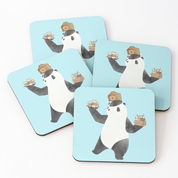 Item preview, Delivering Panda Coffee - Cute Animals Coffee Delivery designed and sold by Maika Coffee.
