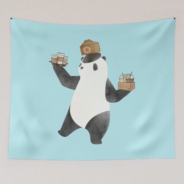 Item preview, Delivering Panda Coffee - Cute Animals Coffee Delivery designed and sold by Maika Coffee.