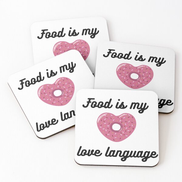 Item preview, Food is my love language (Donut heart) designed and sold by JustAMillenial -.