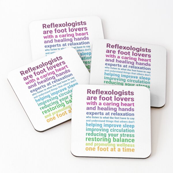 Item preview, Reflexologists are foot lovers (colorful text) white background designed and sold by Onpointholistic.