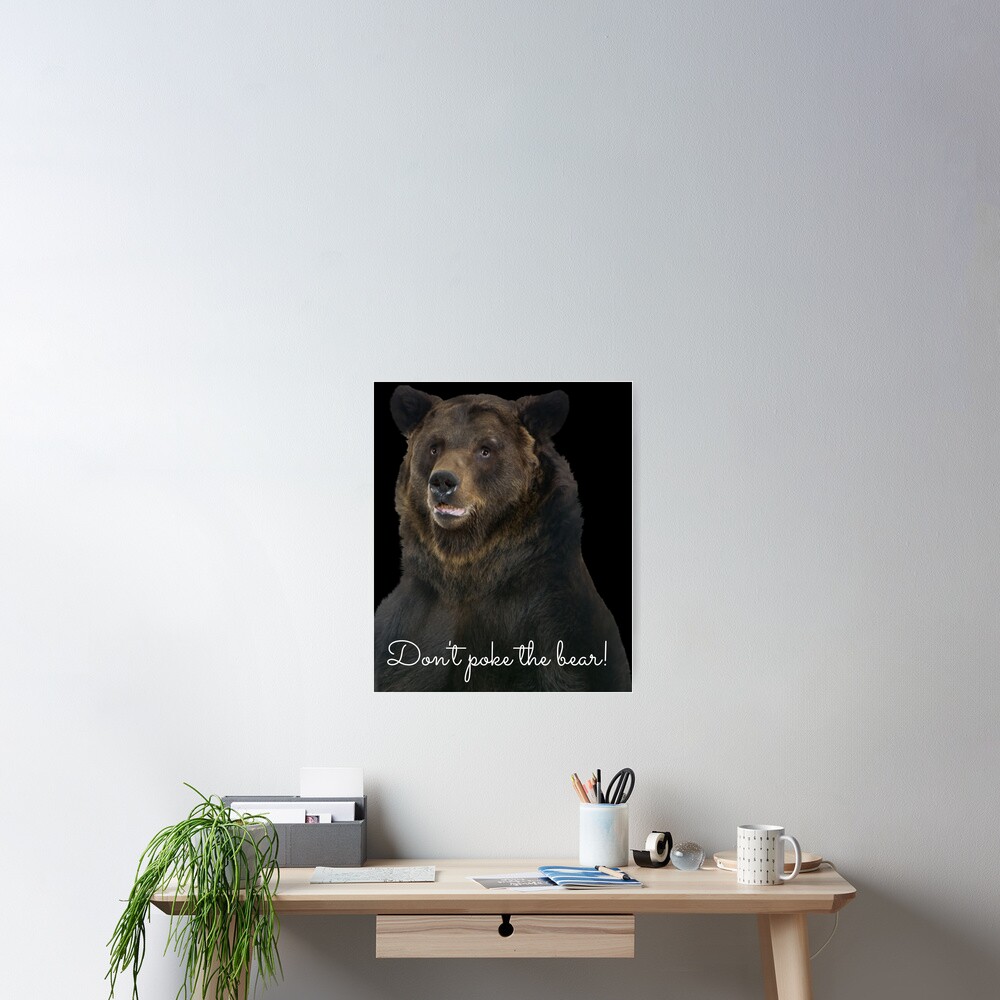 Don't Poke the Bear Humorous Wildlife Warning Poster