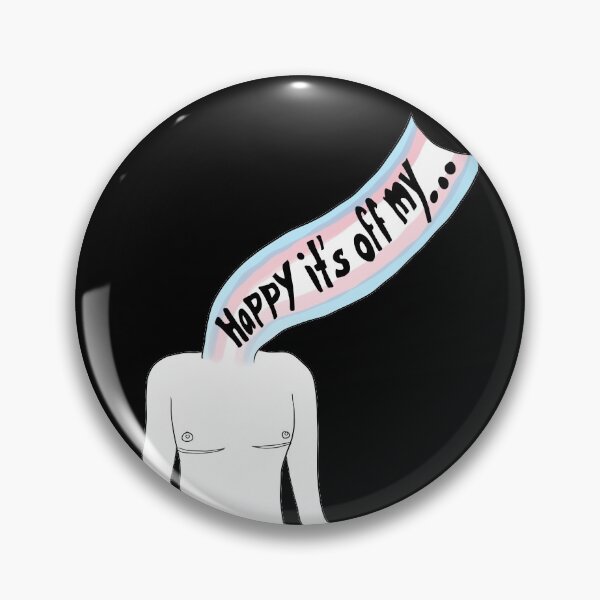 Item preview, Happy It's off My...Chest (Black Outline w/ Flag) designed and sold by SimplyPride.