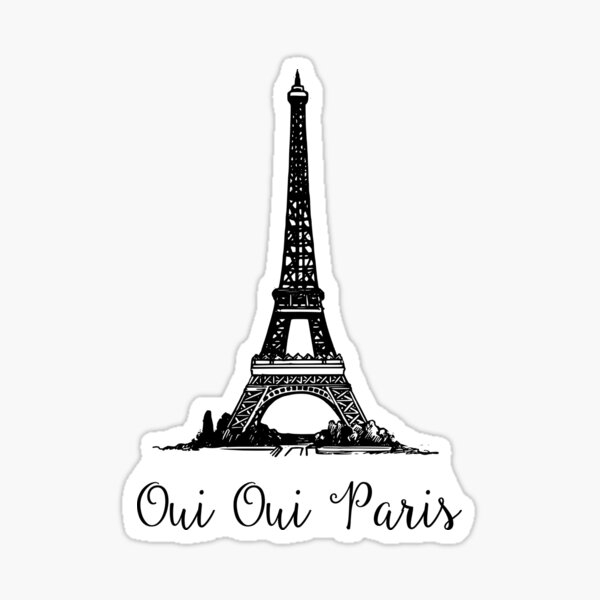 Oui Oui Paris Paris Souvenir Sticker By Coloringpress Redbubble