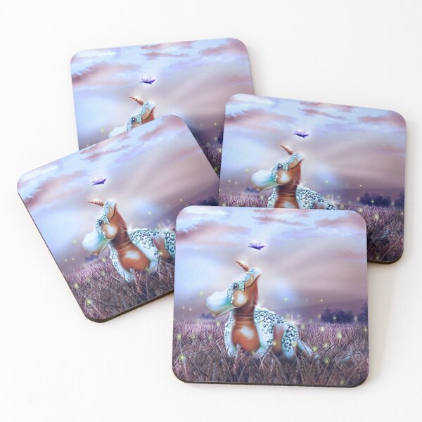 Item preview, Unisaur (centrosaurus) Unicorn in a wheat field at Dusk  designed and sold by iduzarts.
