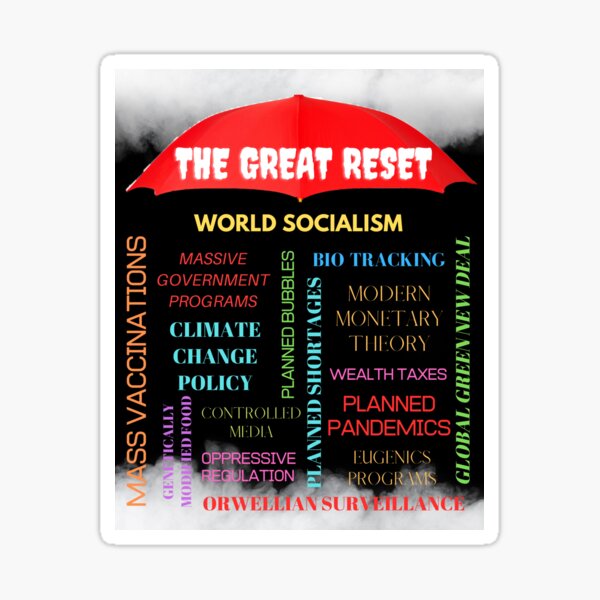Artikel-Vorschau von Der Great Reset Regenschirm, designt und verkauft von FreedomAlways.