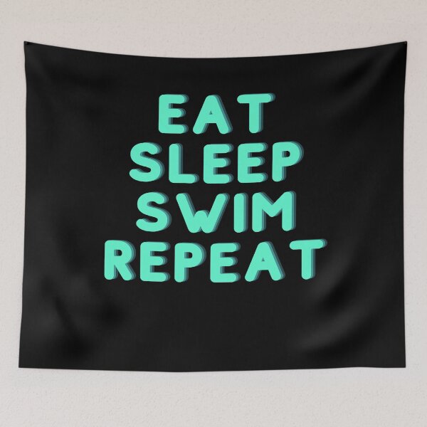 Item preview, Eat Sleep Swim Repeat designed and sold by vibrantyy.