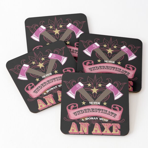 Item preview, Never Underestimate a Women with an Axe Gift Axe Throwing   designed and sold by Rzelemenz.