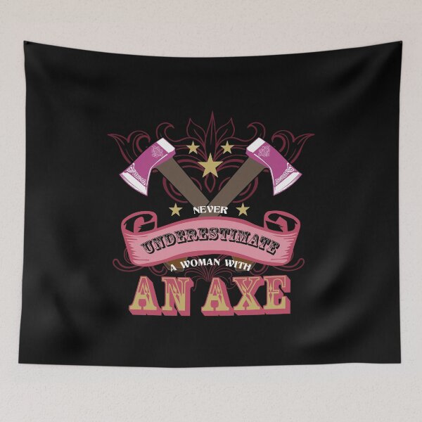 Item preview, Never Underestimate a Women with an Axe Gift Axe Throwing   designed and sold by Rzelemenz.