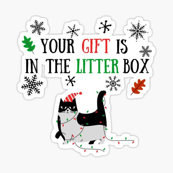 Item preview, Your gift is in the litter box funny cat christmas desgin designed and sold by aryan10.