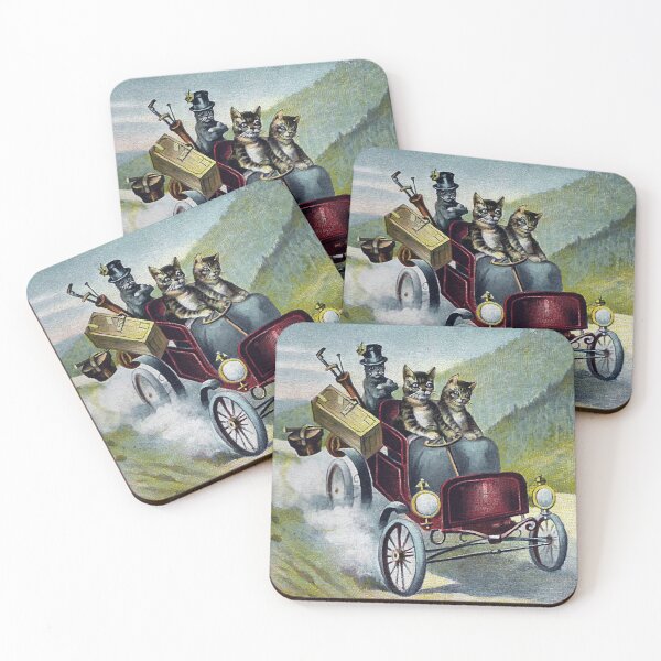 Item preview, Cats in Motorcar Tour the Catskills designed and sold by fenneltea.