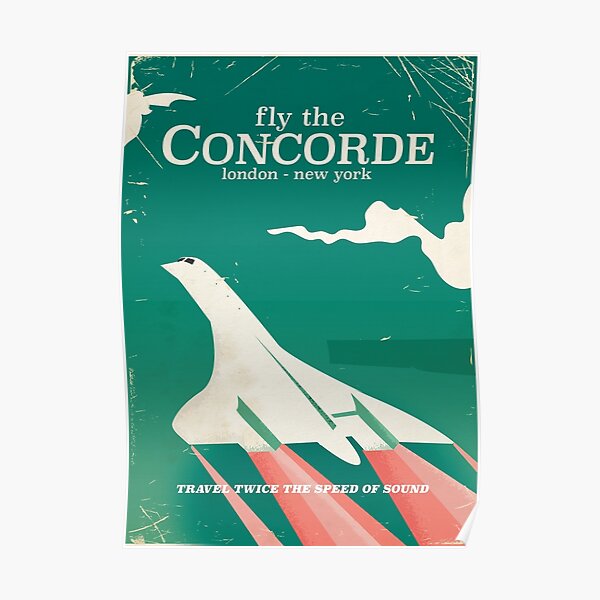 Affiche Concorde Vintage Holiday Poster