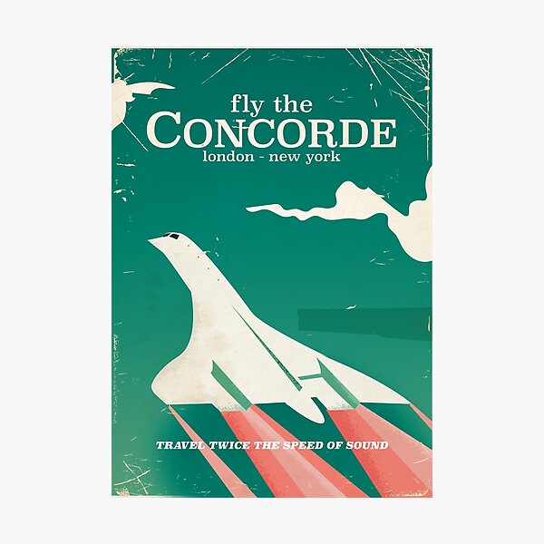 Concorde Vintage Holiday poster Photographic Print