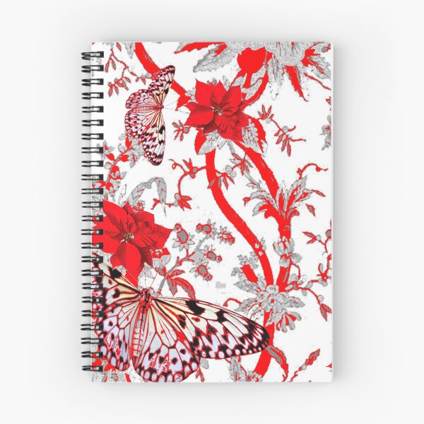 Item preview, EXOTIC REDWHITE GARDEN & BUTTERFLIES ABSTRACT ART designed and sold by sharlesart.