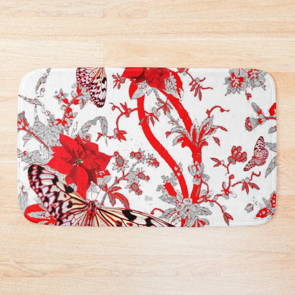 Item preview, EXOTIC REDWHITE GARDEN & BUTTERFLIES ABSTRACT ART designed and sold by sharlesart.